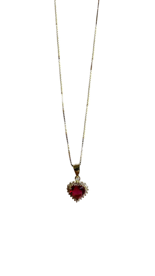 Collana donna red heart