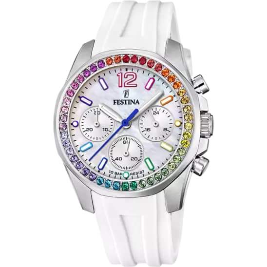 OROLOGIO FESTINA RAINBOW F20610/2 IN ACCIAIO, DONNA