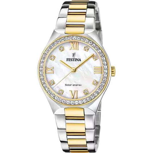 FESTINA SOLAR ENERGY CREMA ACCIAIO INOSSIDABILE 316L, DONNA