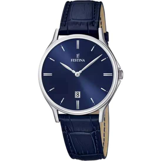 OROLOGIO FESTINA CLASSICS BLU CON CINTURINO IN PELLE, UOMO