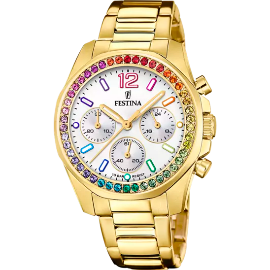 OROLOGIO DONNA FESTINA F20609/2 BIANCO CON CINTURINO IN ACCIAIO, DONNA